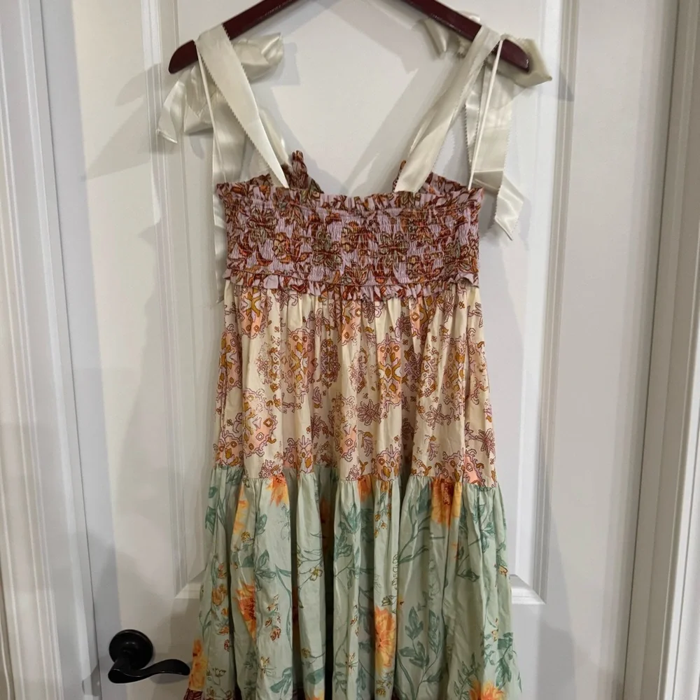 Free People Bluebell Maxi In Lilac Combo Tiered Dress